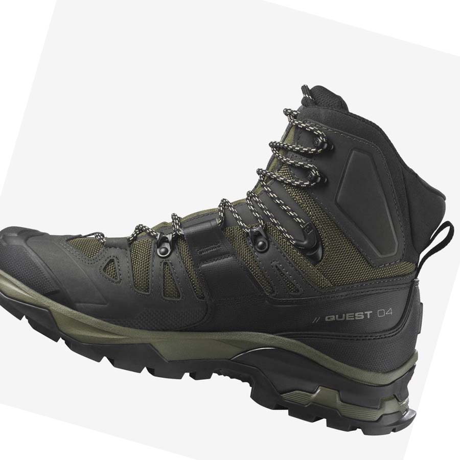 Salomon QUEST 4 GORE-TEX Túracipő Férfi Olivazöld | HU 2062VRW